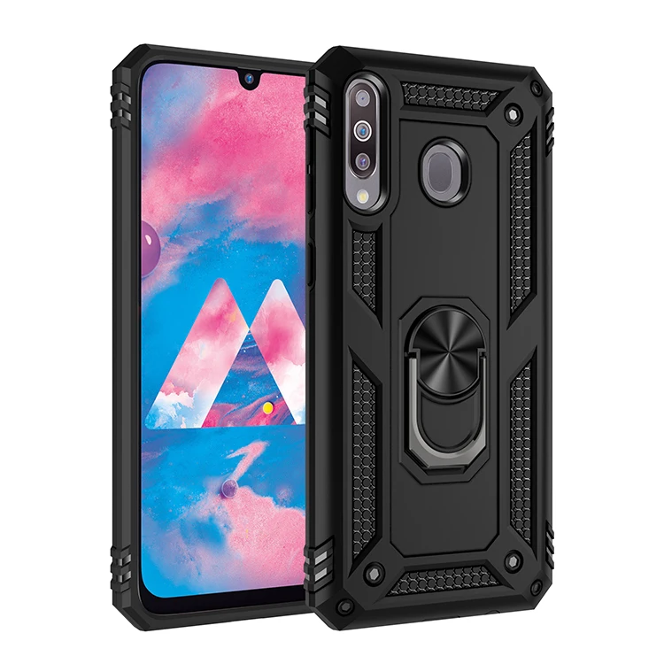 

For Galaxy M30 Case Car Magnetic Ring Heavy Duty Tough Rugged Armor Kickstand Case For Samsung Galaxy M30 SM-M305F