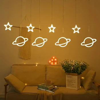 

LED String Lamp Fairy Lights Universe Stars Neon Lights Eight-Function Christmas Stars Decoration Lights 2M AC220V