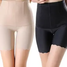 Высокая талия кружева женщин Бесшовные шелк животик контроль брюки сжигание жира моделирование ремень тела формирователь бедра корсет моделирующие шортики