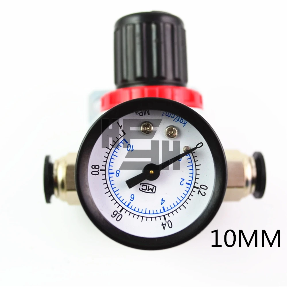 AR2000 пневматический мини воздушный регулятор сброса давления для управления компрессором, блок для обработки клапана, штуцер для ПК, комбинация - Цвет: black 10MM