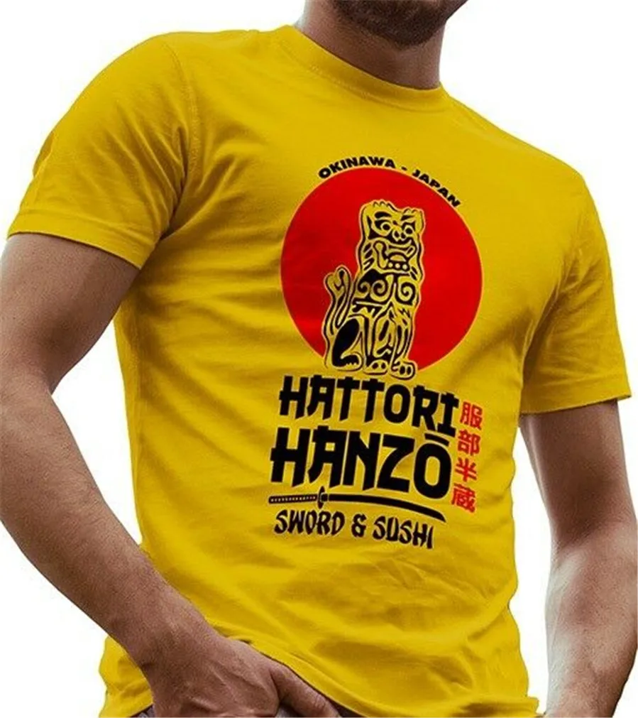 Hattori Hanzo Sword And Sushi Мужская футболка Веселая рубашка с надписью Kill Bill рубашки для