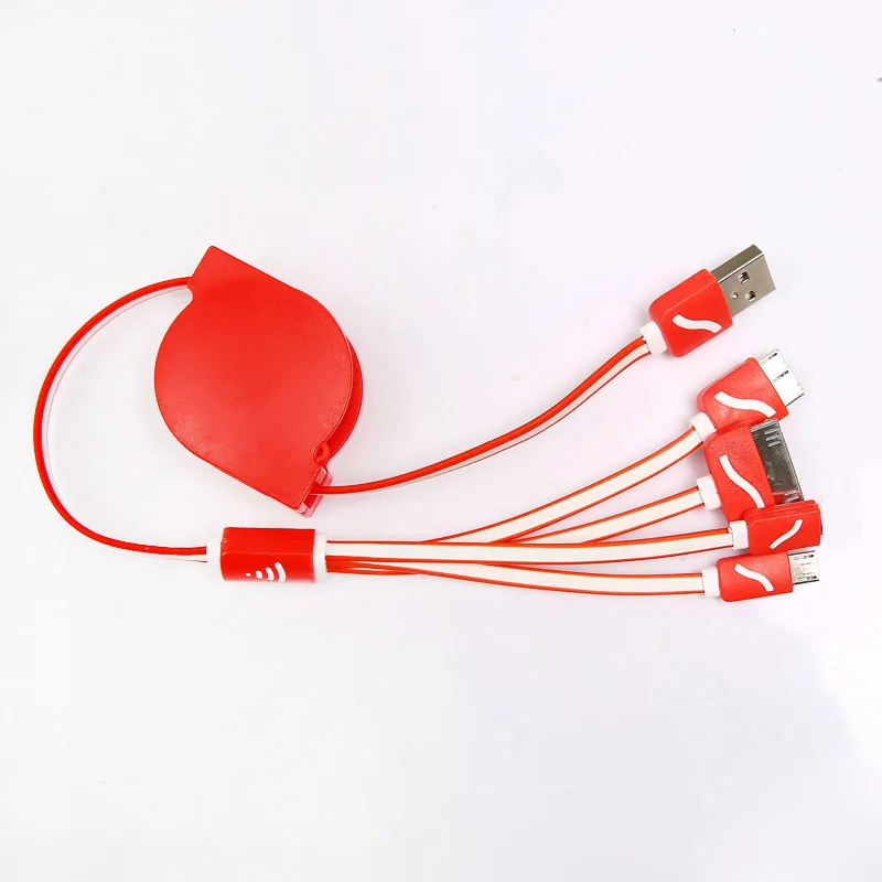 Многофункциональный Usb удлинитель Телескопический один для четырех зарядных