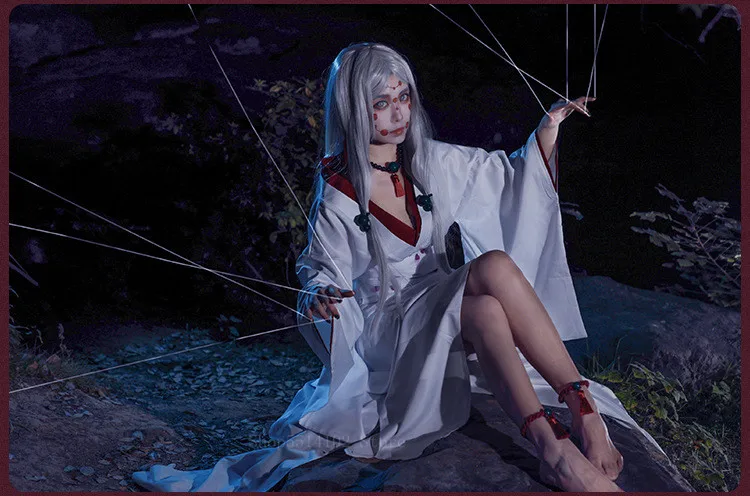 Anime japonês Cosplay quimono conjuntos, fantasia feminina, Juuni Ayaki  Rui, Aranha Padrão, Kimetsu No Yaiba - AliExpress