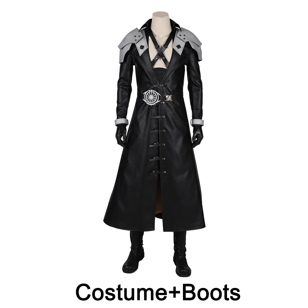 Sephiroth костюм для косплея последняя фантазия VII Remake полный комплект - Цвет: Costume Boots