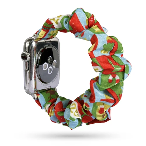 Ремешок для Apple Watch Series 3 2 1 38 мм 42 мм рождественский стиль сменный ремешок маленький резиновый ремешок для iwatch series 4 5 40 мм 44 мм - Цвет ремешка: color 15