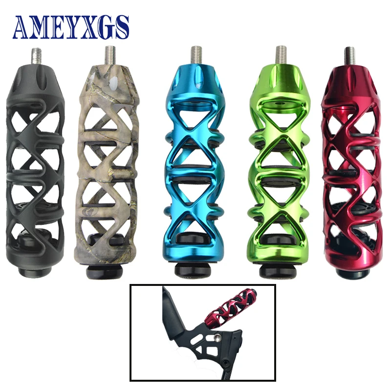 

1pc Archery Bow Stabilizer CNC Aluminum Hollow Stabilizer TPR Rubber Damper Hunting 5 Inch Absorber Shock Silencer Accessories