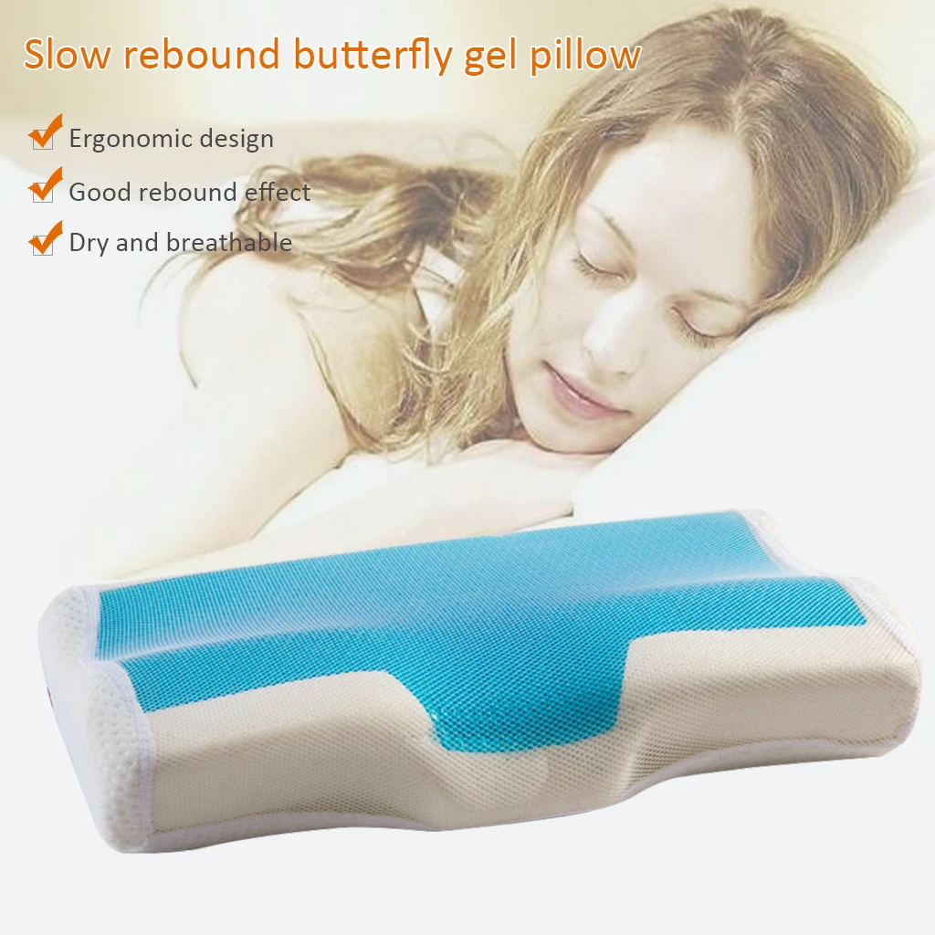 Подушка из пены памяти для сна подушки под шею медленный отскок в форме бабочки подушки с эффектом памяти расслабить шейный отдел позвоночника для взрослых A13