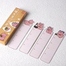 30 шт./компл. с милым рисунком в виде розовой свинки Бумага Закладка для книги книга держатель карты сообщения подарочные канцелярские товары