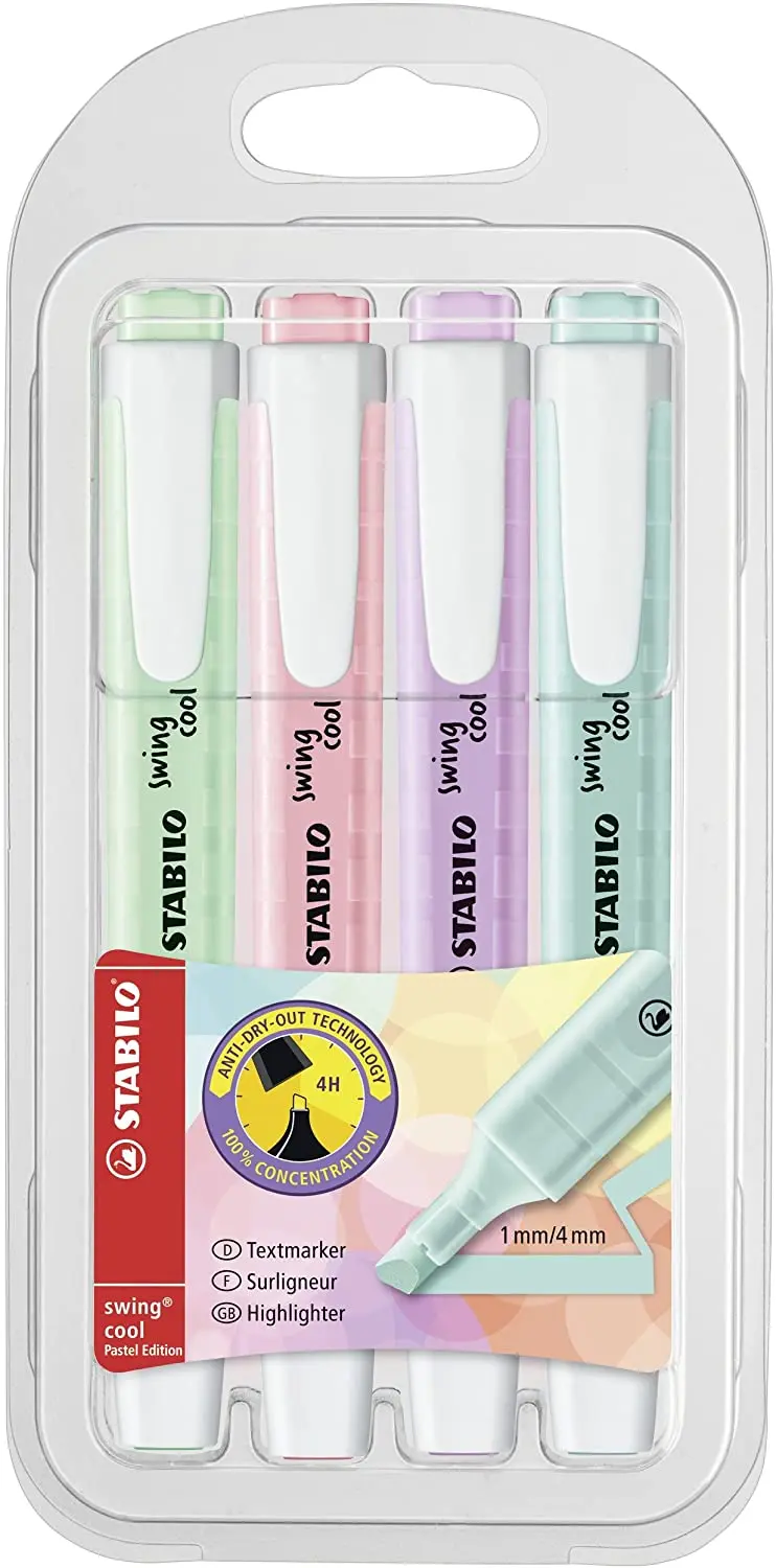 STABILO Swing Cool Pastel Highlighters, 8 pcs.