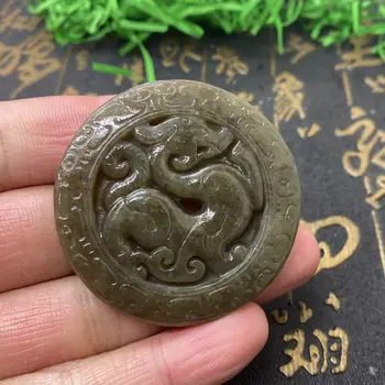 

Pure natural Hetian jade pendant