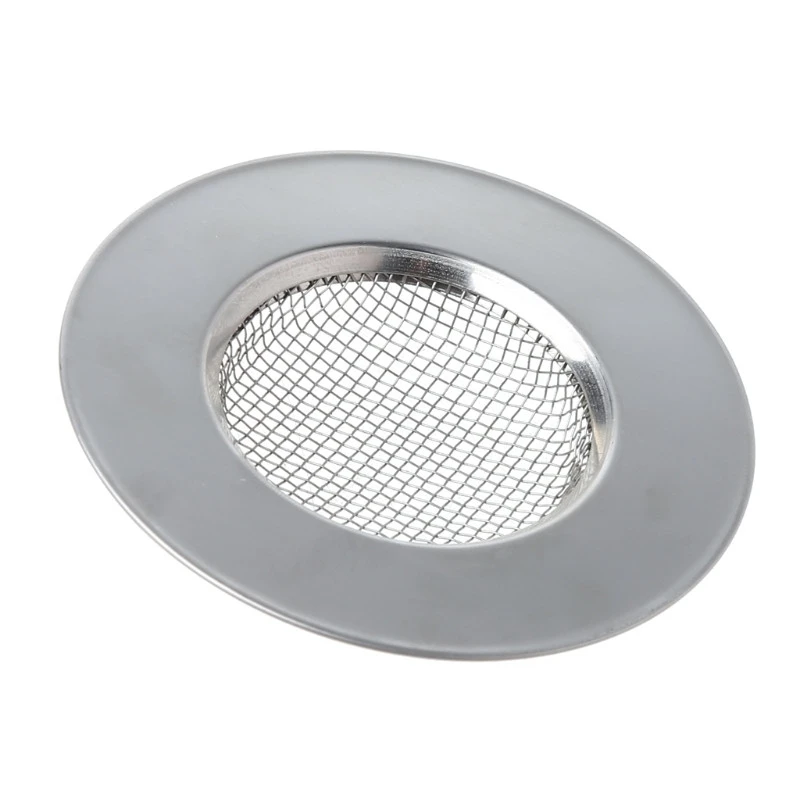 Stainless Steel Hair Catcher Shower Curtain Shower Tray Filter Hole Trap Sink Metal Strainer