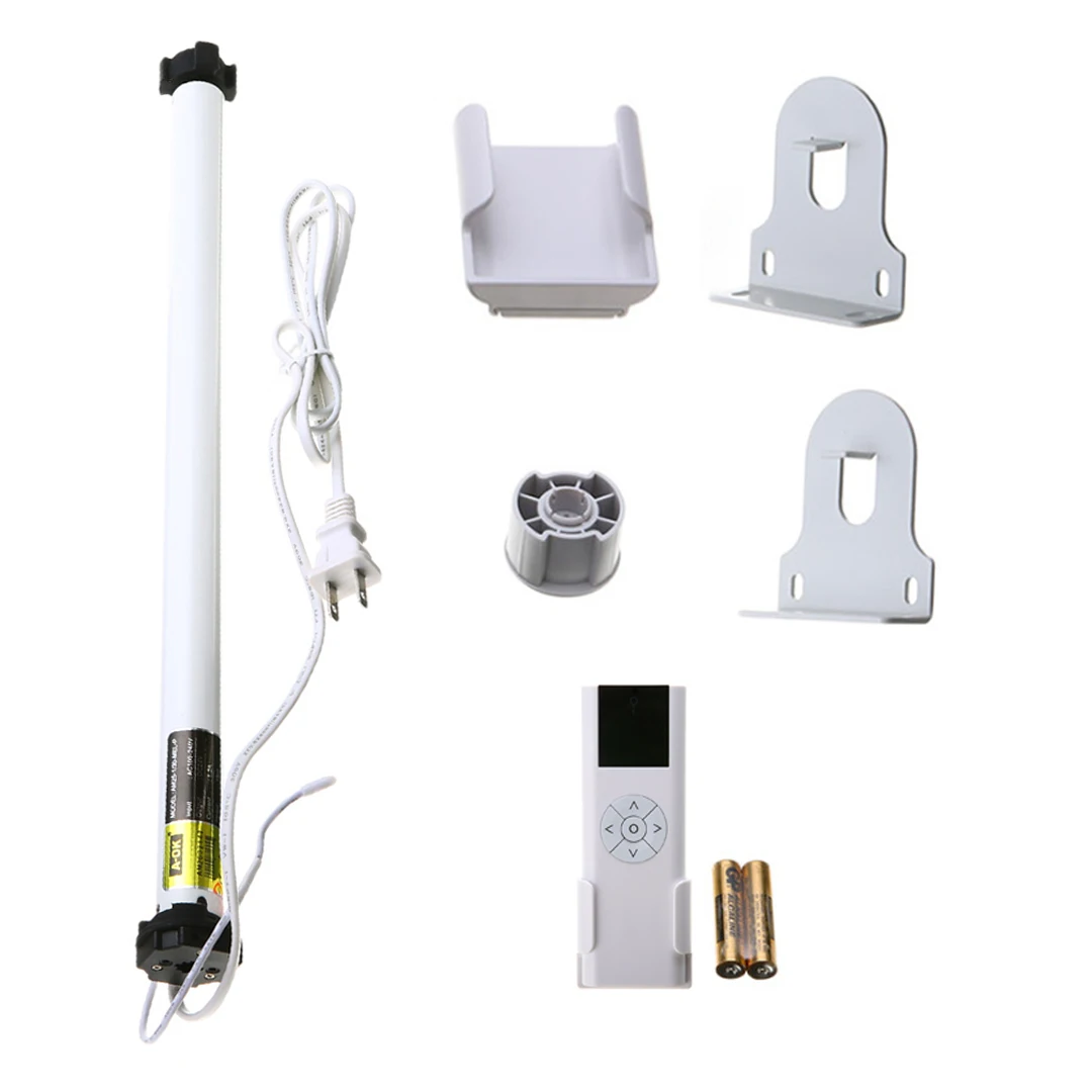 

Mayitr AC 100-240V Electric Electric Roller Shade Motor Tubular Remote Control Curtain Shade Roller Blinds Home Decor