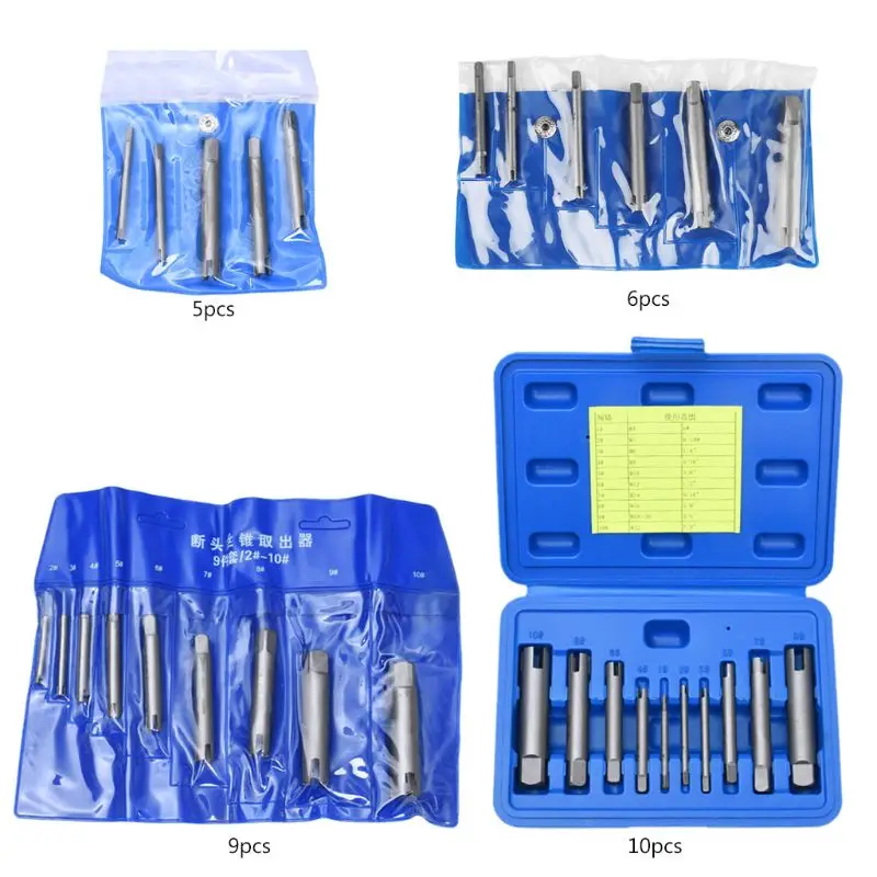 

5/6/9/10pcs Broken Tap Extractor Removal Tool Kits Removes 3 to 20mm 3/4 Claws