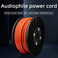 

7N OCC Single Crystal Copper Hifi Power Cable 17mm Speaker Audio AC Power Cord DIY Amp CD DVD Player Amplifier Power Bulk Wire