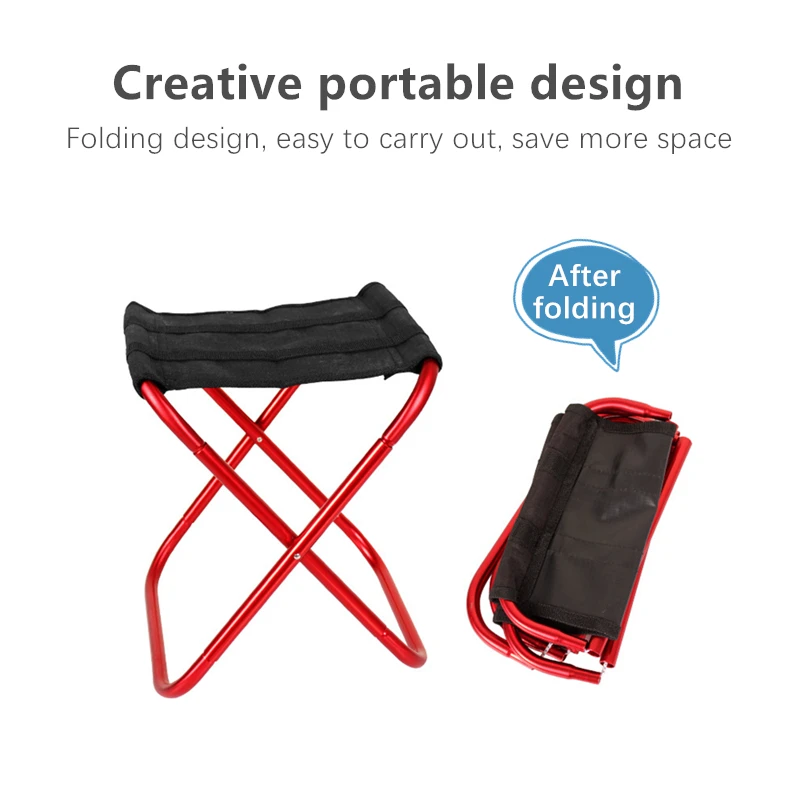 

High-quality Outdoor Foldable Fishing Chair Light Weight Portable Folding Camping Aluminum Alloy Picnic Fishing Chair With Bag