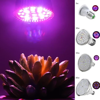 

LED New Grow Light Greenhouse Plant 8/30/50/80W Hydroponic Full Spectrum