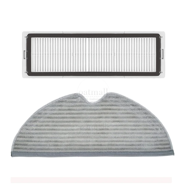 Full Cover Design Mop For Xiaomi MI Robot Vacuum-Mop Mijia 1C 2C 1T STYTJ01ZHM Dreame F9 Dry Wet Mop Cloth Parts Water Tank Rags 1mop 1hepa