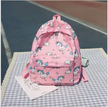 

2019 new unicorn canvas backpack women mochilas bookbag school bags for teenage girls fresh sac a dos mochilas drop shipping