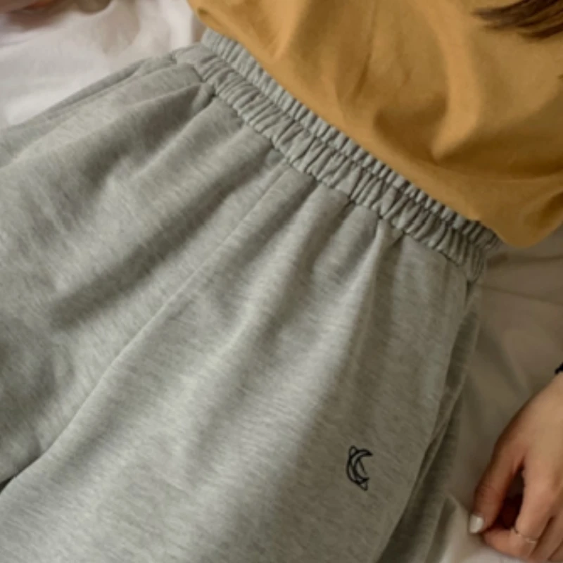 Spodenki damskie letnie luźne 3XL solidne hafty BF szerokie nogawki do kolan Harajuku Casual proste Ins modne wszystkie mecze studenci Chic 6 Spodenki damskie letnie luźne 3XL solidne hafty BF szerokie nogawki do kolan Harajuku Casual proste Ins modne wszystkie mecze studenci Chic 6