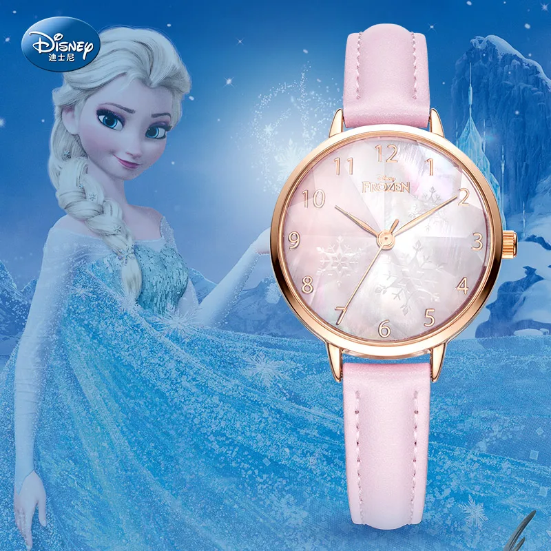 Часы ведущей марки Disney женские оригинальные Кварцевые водонепроницаемые с