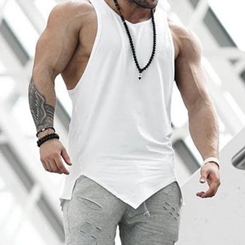 Бренд Muscleguys, одежда для фитнеса, жилет для спортзала, мужская рубашка для бодибилдинга, жилет, свободный однотонный жилет, рубашка без рукавов