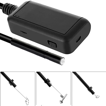 

WIFI Wireless Borescope Inspection Camera Phone Control Repair Endoscope Waterproof Tool Led Auto Semi Rigid Car HD
