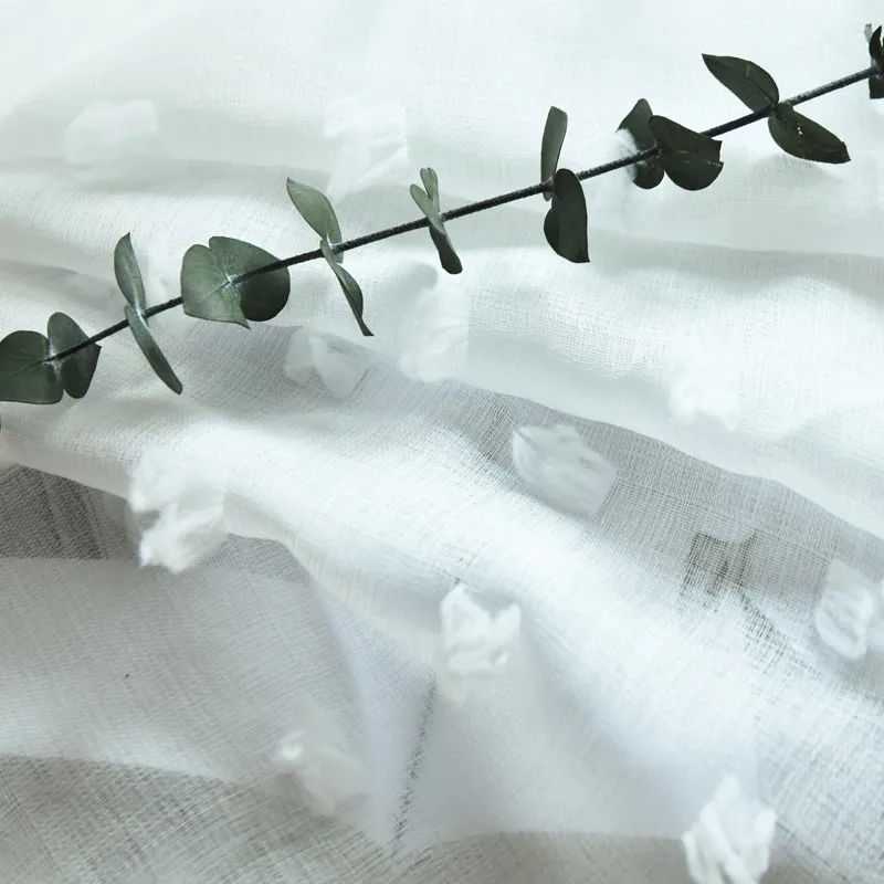 Круглые вышитые прозрачные Занавески в Корейском стиле Тюль занавески для гостиной романтические тюлевые занавески для занавески s& 30