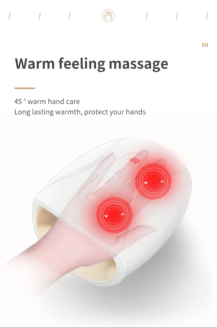 Electric Hand Massager Palm Finger Massage Machine with Air Pressure Heat Compression