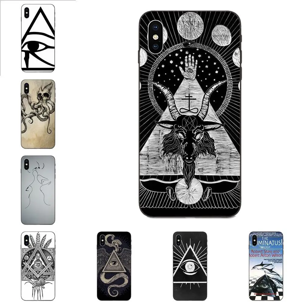 Illuminati Symbol Eye Pyramid для Apple iPhone 4 4S 5 5S SE 6 6S 7 8 Plus X XS Max XR прекрасный пластик| |