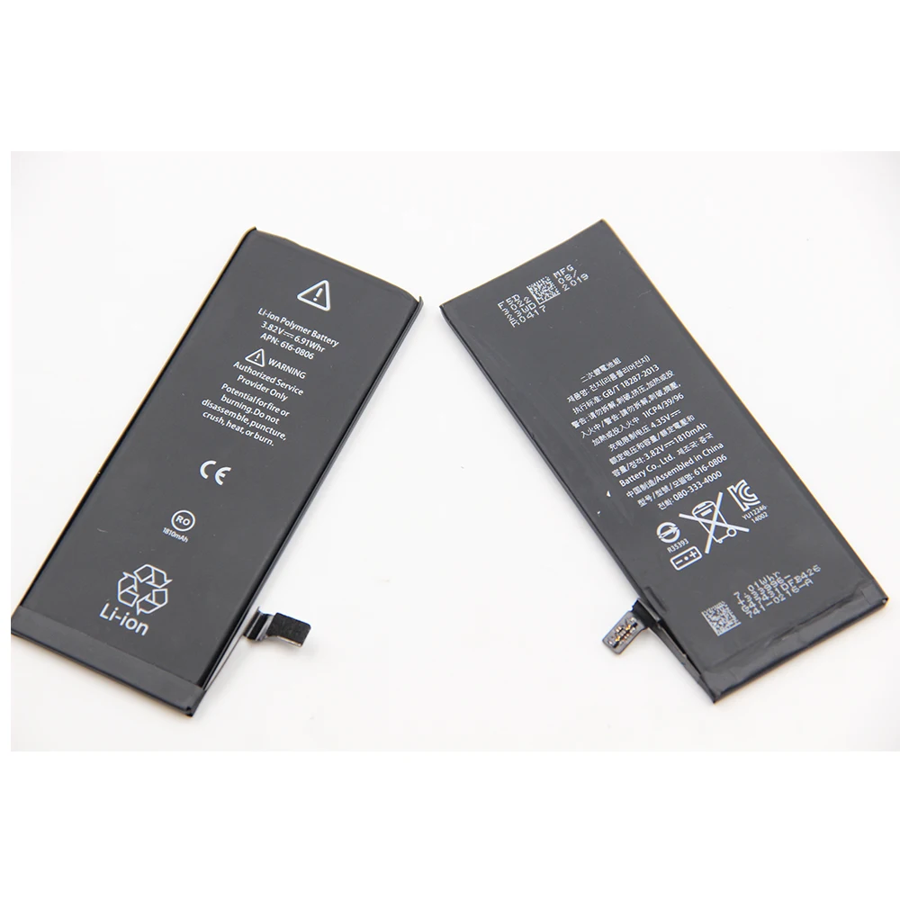 New Battery For iPhone 6 6S Replacement Batteries Real Capacity 0 Cycle Battery For iPhone 7 8 Plus Free Tools