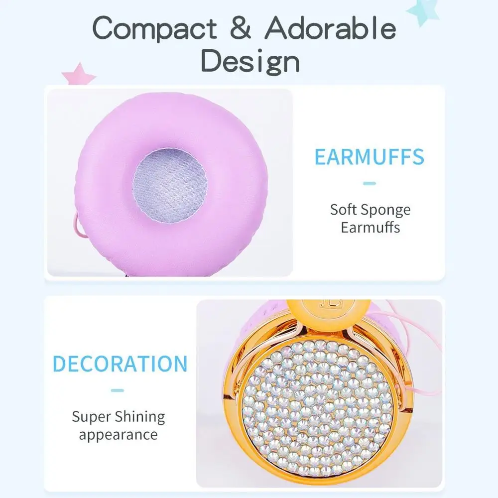 Bluetooth Cute Unicorn Wireless Head Mounted Headphones Girls Kids Cartoon Stereo Headset Microphone Learning Headset