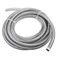 3ft 5ft 8ft 10ft 20ft an4 an6 an8 an10 mangueira de combustível óleo gás refrigerador mangueira linha tubo de tubo de aço inoxidável trançado dentro cpe borracha