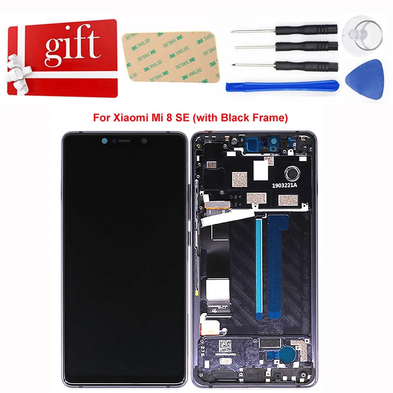 

5.88" For Xiaomi Mi8 SE Mi 8 SE MI8SE Super Amoled LCD Screen Display+Touch Screen Digitizer Frame For Mi 8SE LCD