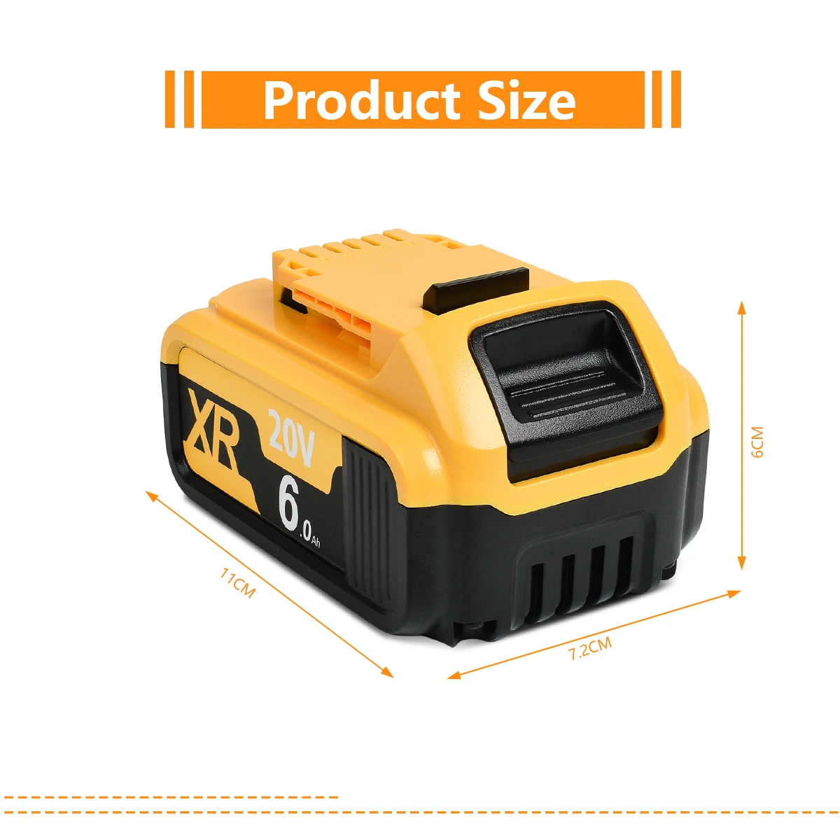 Powtree 4000/6000mAh 18V/20V for Dewalt Power Tool Battery for DCB180 DCB181 DCB182 DCB201 DCB201-2 DCB200 DCB200-2 DCB204-2