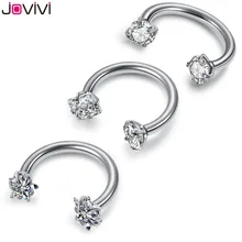 Jovivi – anneau en acier inoxydable, 16g, Nez, lèvres, sourcils, oreille, Septum, Cartilage, Helix, cerceau captif, Labret, Nariz, Aro, Nez, 8 à 12mm