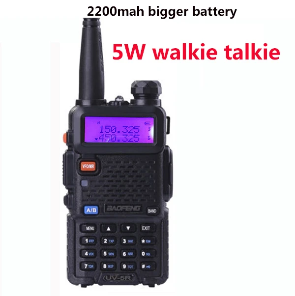5W Walkie talkie baufeng uv5r uv 5r+ 2200mah uv 5r baofeng 8w midland talkie-walkie 10 км 5 км walki taki vhf uhf портативный west ham cb радио - Цвет: 5W Walkie talkie