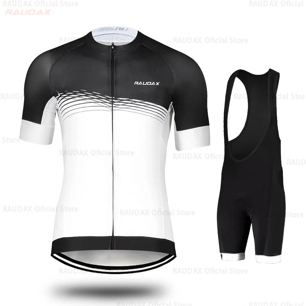Bib cycling set RAUDAX Велоспорт Джерси флуоресцентная велоодежда желтого цвета MTB Велоспорт нагрудник шорты трикотажный комплект для велоспорта триатлон Ropa Ciclismo - Цвет: Bib cycling set