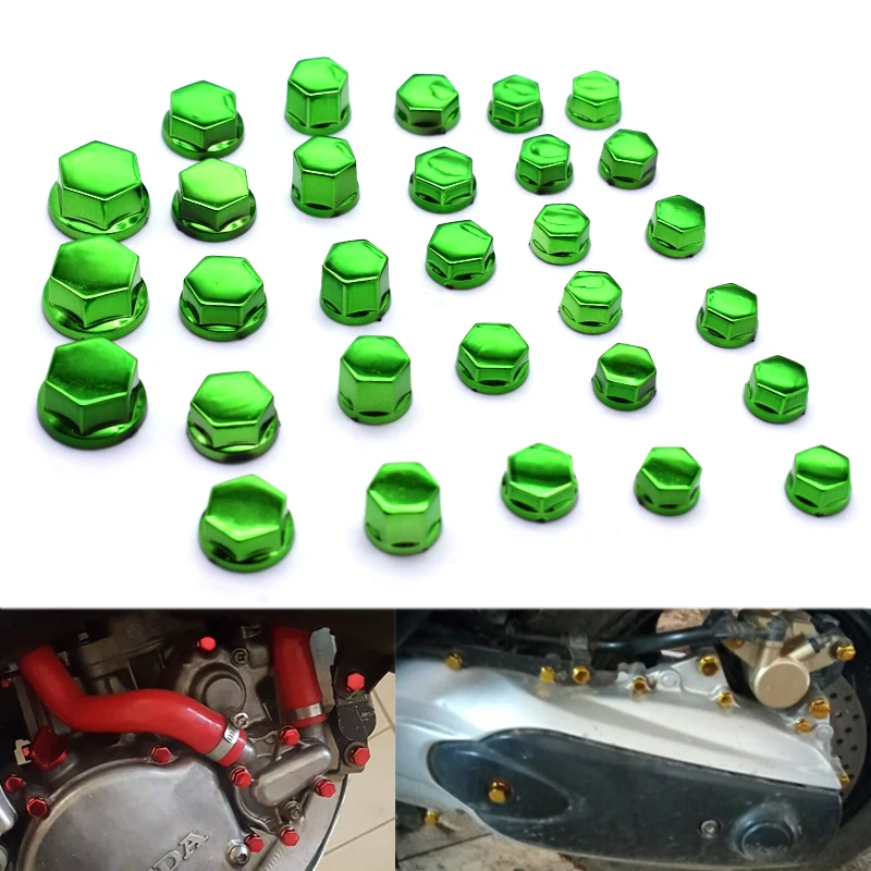 30Pcs/set Motorcycle Screw Cover Cap Nut Bolt Decoration Chrome Plating plastic For Honda CBR600RR 954RR CBR250R CBR300R CB300F |