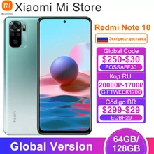 Global Version Xiaomi Redmi Note 10 Mobile 4GB RAM 64 / 128GB ROM Snapdragon 678 Octa Core 5000mAh Battery 33W Fast Charge
