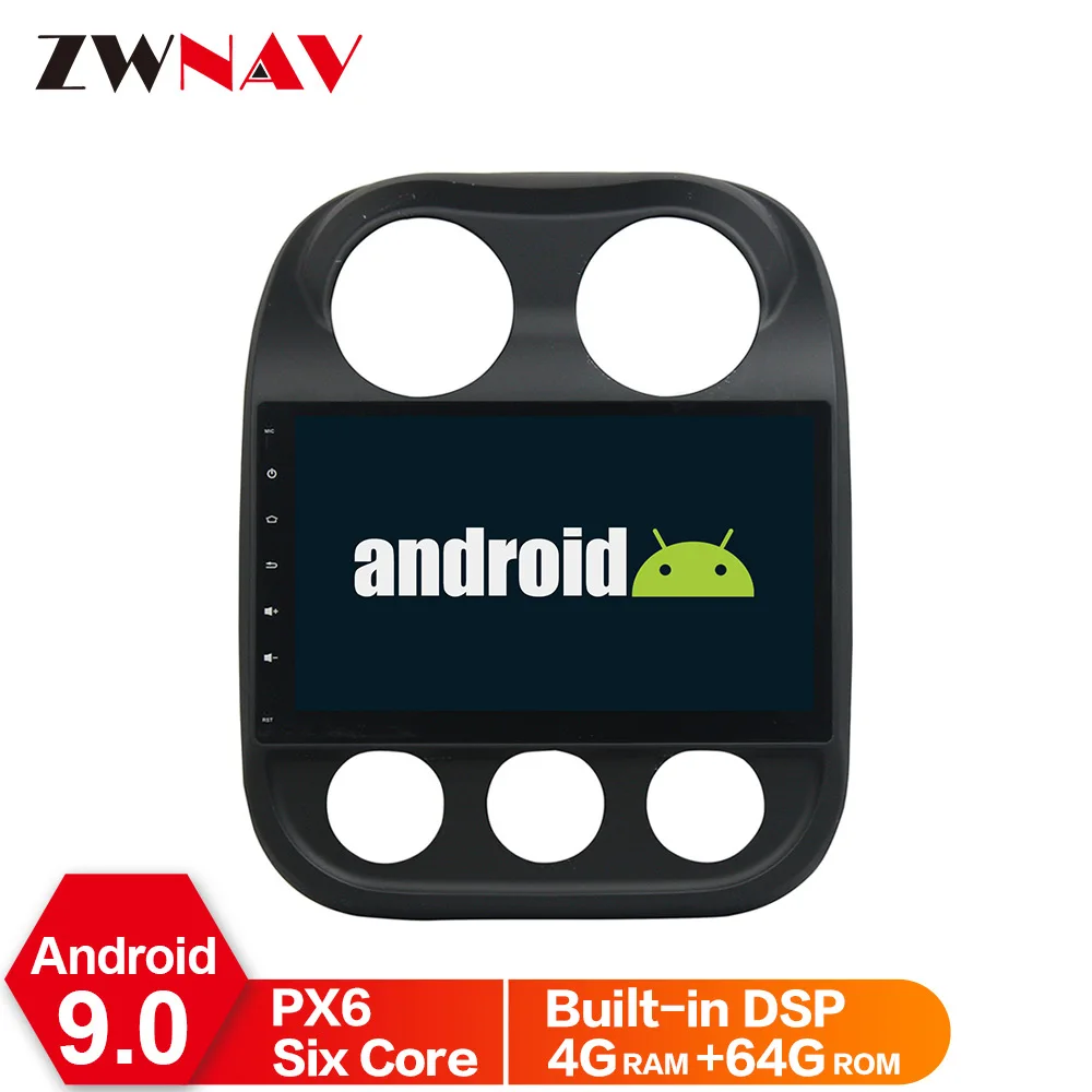 Android 9,0 PX5 PX6 Автомобильный gps навигатор Автомобильный dvd-плеер для Jeep Compass 2009- мультимедийный плеер радио магнитофон головное устройство