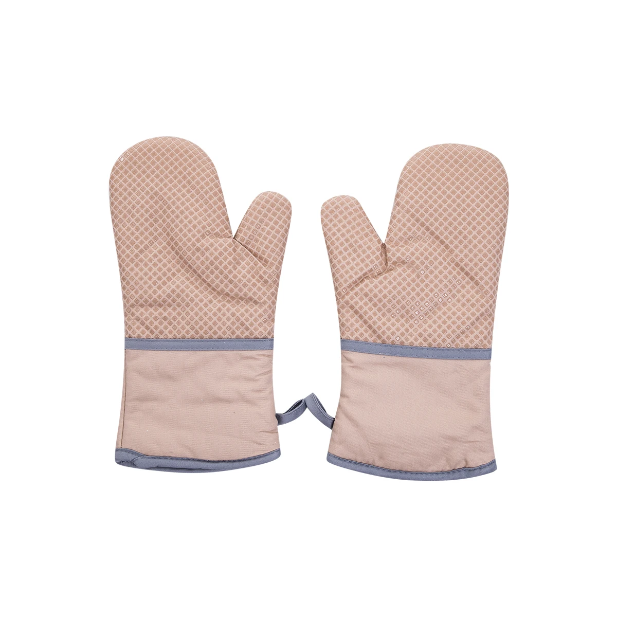 1 пара перчатки-Прихватки Кухня прихватка для кастрюль толстые Жаростойкие перчатки варежки - Цвет: Khaki