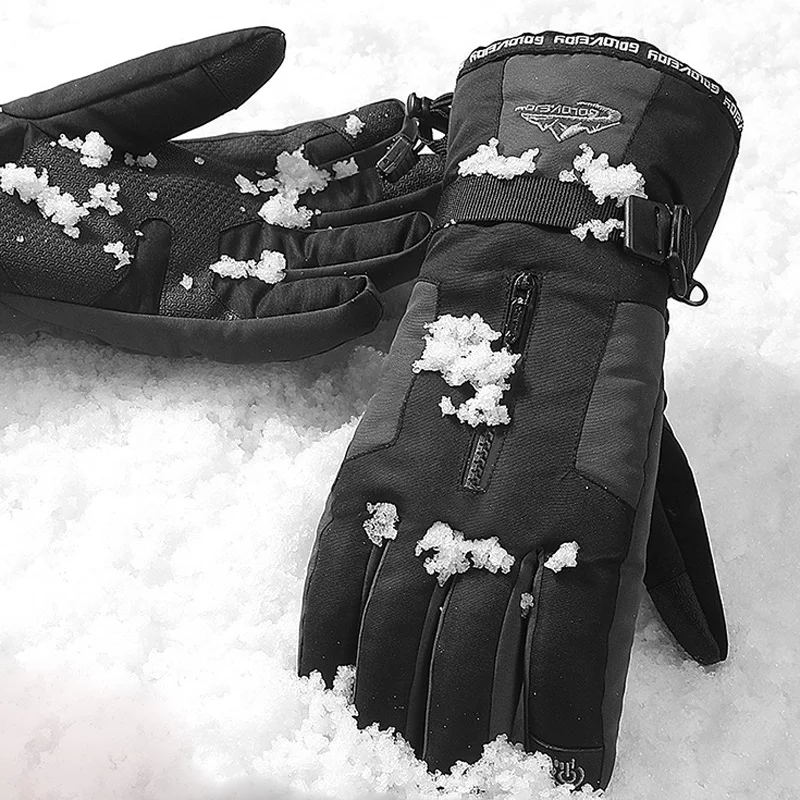 Ski Gloves Touch Screen Snowboard Skiing Full Finger Gloves Winter Warm Windproof Waterproof Mittens Hiking Outdoor Cycling