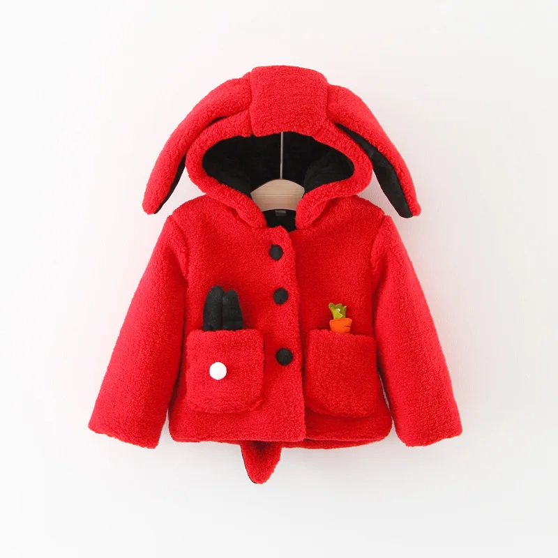 

A Generation of Fat 2017 Winter New Style Girls Korean-style Children Wool Sweater Hooded Cartoon Coat 1003