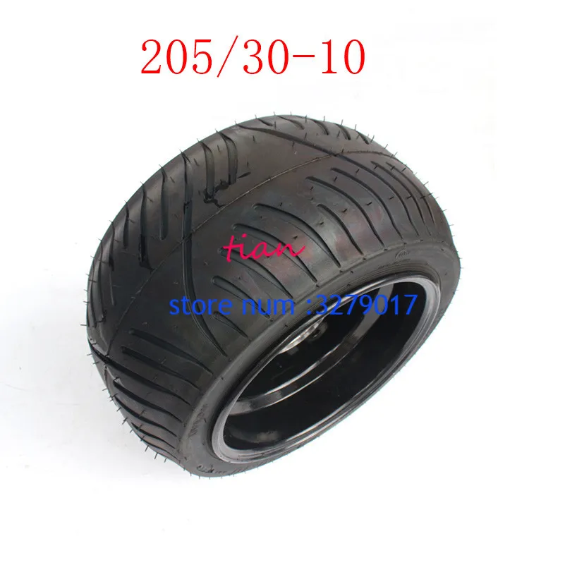 2 шт., применимые к картинг детская коляска ATV UTV 205/30-10 дюймов бескамерное колесо шины с ступица из алюминиевого сплава
