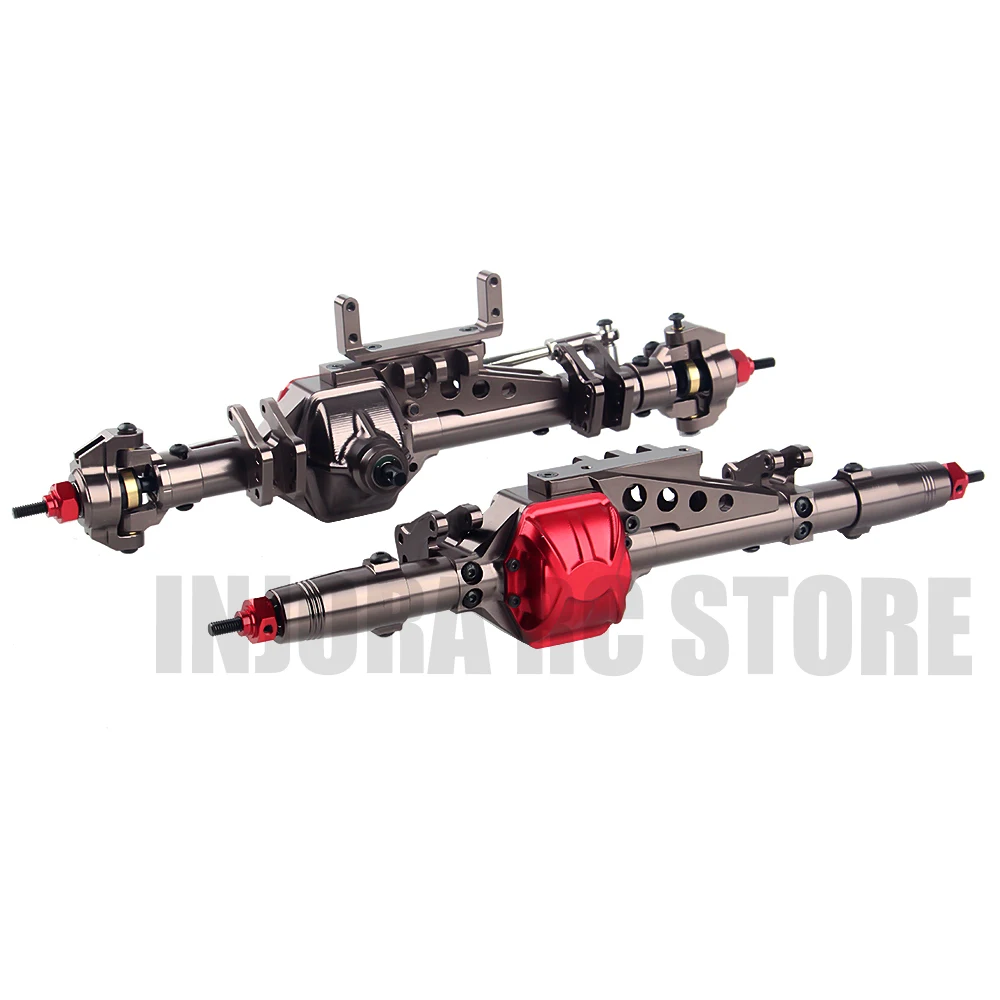 Металлический Радиоуправляемый автомобиль передняя/задняя ось 1/10 RC Rock Crawler для