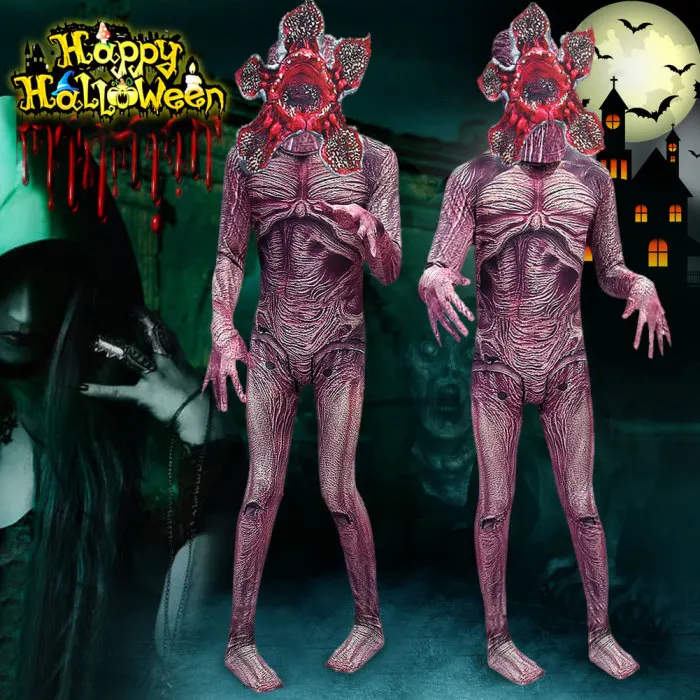 Cannibal Flower Mask Clothes Horror Costume Cosplay Zombie Scary for Halloween LAD-sale