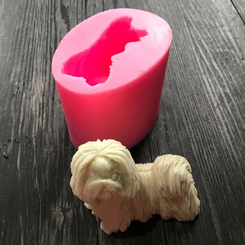 Дизайн формы собаки силиконовые формы Чихуахуа шпиц 3D помадка торт декоративное устройство для шоколада керамическая глина плесень - Цвет: 2 Shape