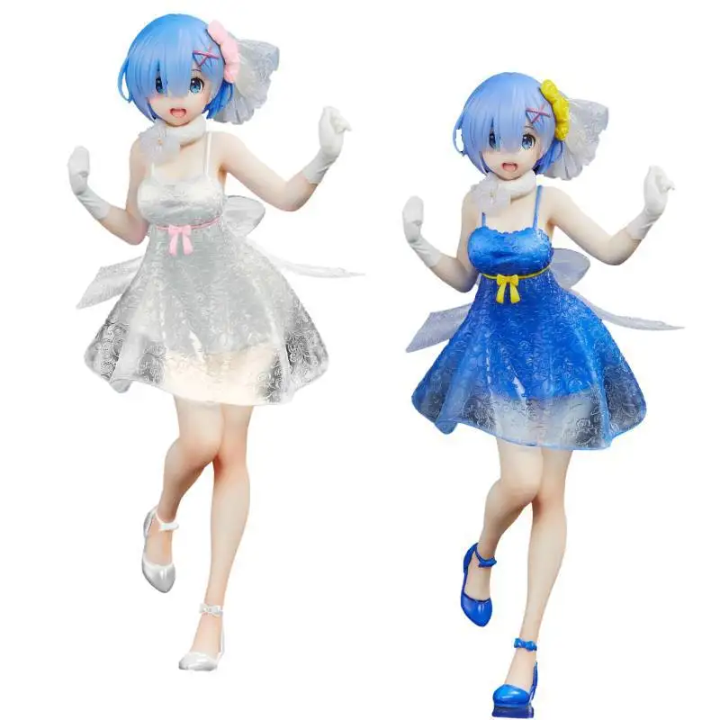 

Brand New 15 Cm Anime Rem: Zero Beginning Life In Another World Rem Crystal Dress Girl Figure PVC Action Figure Collectible Toy