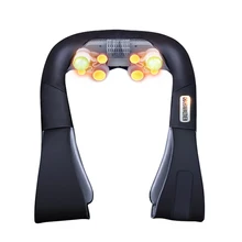 JinKaiRui Wireless Electric Shiatsu Back Neck Shoulder Body Jade Massage Infrared Heating Kneading Massager Pillow Pain Relief