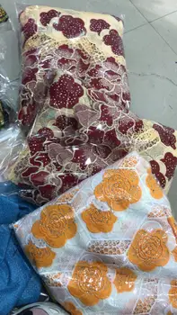 

High Quality African Swiss Voile Lace In Switzerland For Party With Stones 5Yards 2019 New Design African Laces Fabric YYZ08932